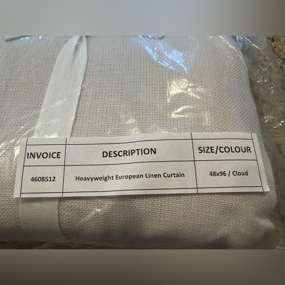 One Quince Heavyweight European Linen Curtain in Cloud White - Picture 3 of 3